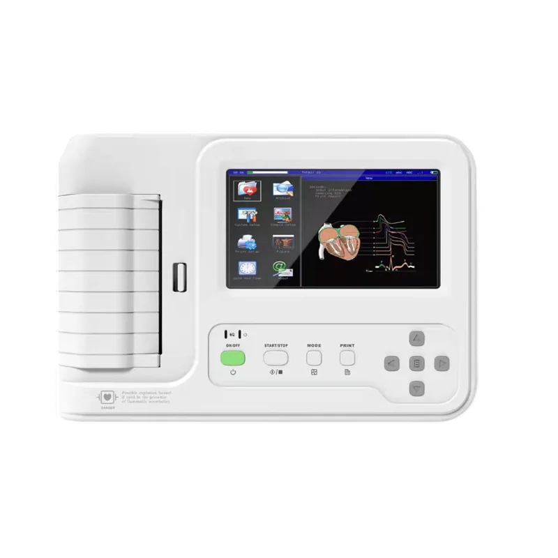 CONTEC ECG600G Touch Digital 6 Channel 12 Lead Electrocardiograph EKG Monitor with Thermal Printer