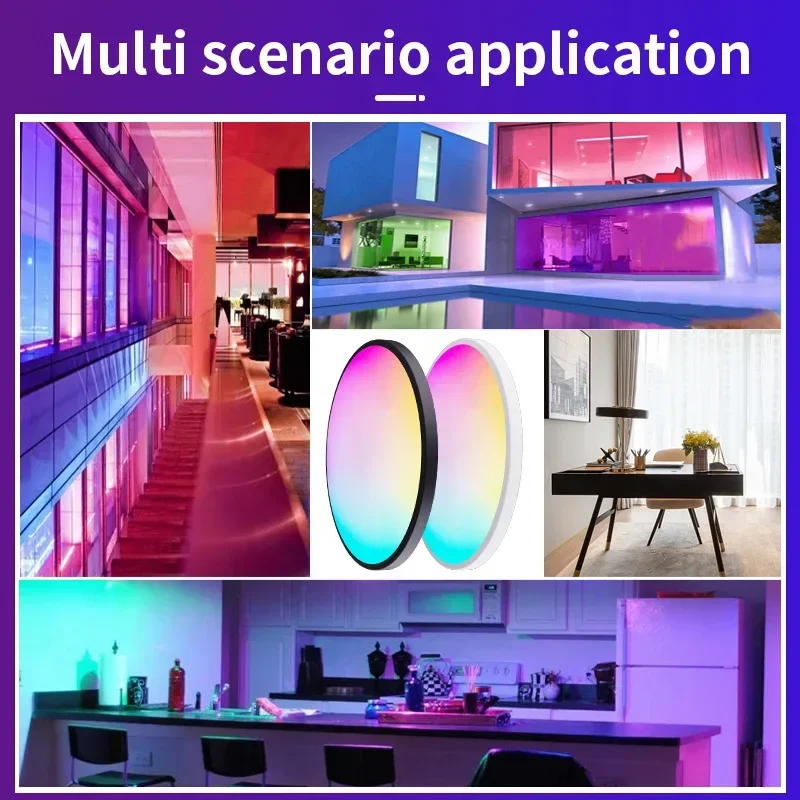 LED Intelligent Ceiling Light Tuya WiFi RGB Dimmable Alexa Voice Controlled Google Home Living Room Bedroom Indoor Lighting