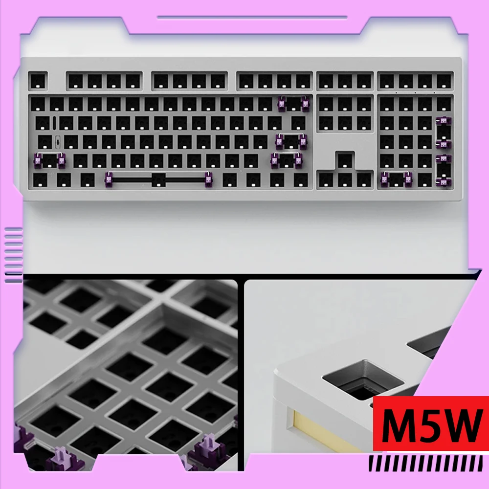 

Monsgeek M5W Wireless Mechanical Keyboard Kit Tri-Mode Bluetooth Rgb Hot-Swap Type-C Aluminum Alloy Pc Gaming Keyboard Gift