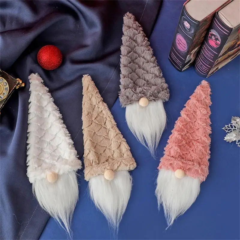 Christmas Wine Bottle Cover Cute Gnome Faceless Doll Champagne Bottle Cover Xmas New Year Dinner Decoration