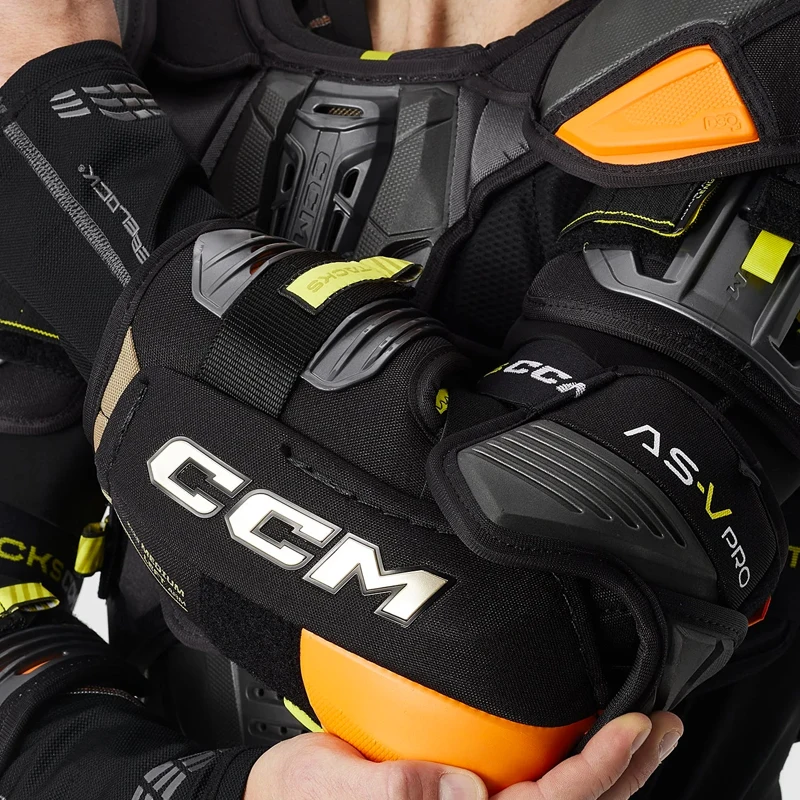 CCM Tacks AS-V ProIce Hockey Elbow Protector para crian&ccedil;as, protetor de cotovelo, patina&ccedil;&atilde;o, patina&ccedil;&atilde;o, Super Tacks