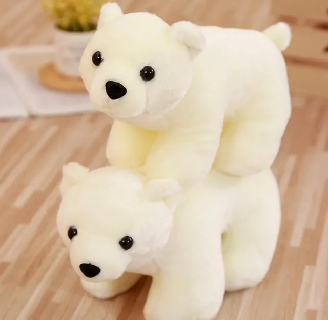 25cm Children Stuffed Toys Cartoon Polar Bear Shaped Doll Throw Pillow Plush Toys Nice Gift for Kids Adults 4
