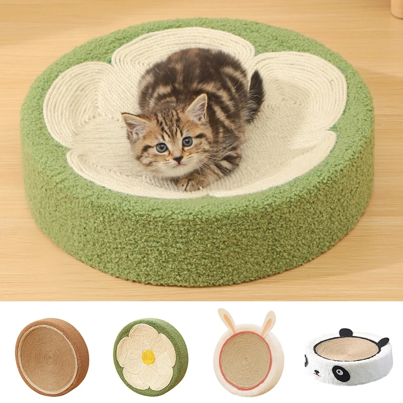 2023 Cat Scratcher 2 In 1 Cute Scratch Board Pad Scratcher Bed Mat Claws Care Alta Qualitàround Protection Paw Toy