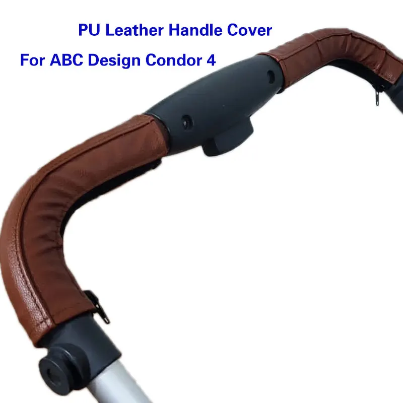 Juste de poignée en cuir pour poussette, compatible avec ABC Design, housse d'accoudoir, accessoires de landau Condor 4