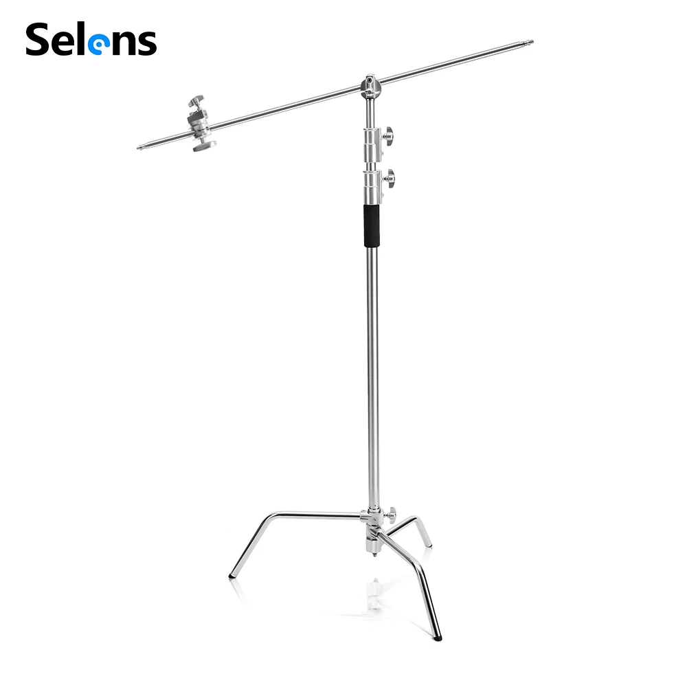 Heavy Duty Stainless Steel light stand backdrop stand C-Stand with Hold Arm and Grip Head for Photography Reflectors/Softboxes light stand photographic light stand