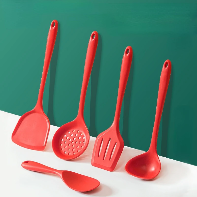 Heat Resistant Green Silicone Kitchen Utensils Set Cooking Tools Kitchenware  Soup Spoon Spatula Cookware Accessories Supplies - Cooking Tool Sets -  AliExpress