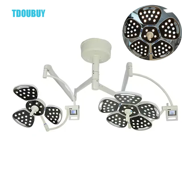 LED Ceiling Shadowless Operating Lamp, Ultra-Thin Dental Dual Head Cold Light, Veterinary Specific Light, Used In Pet Hospitals