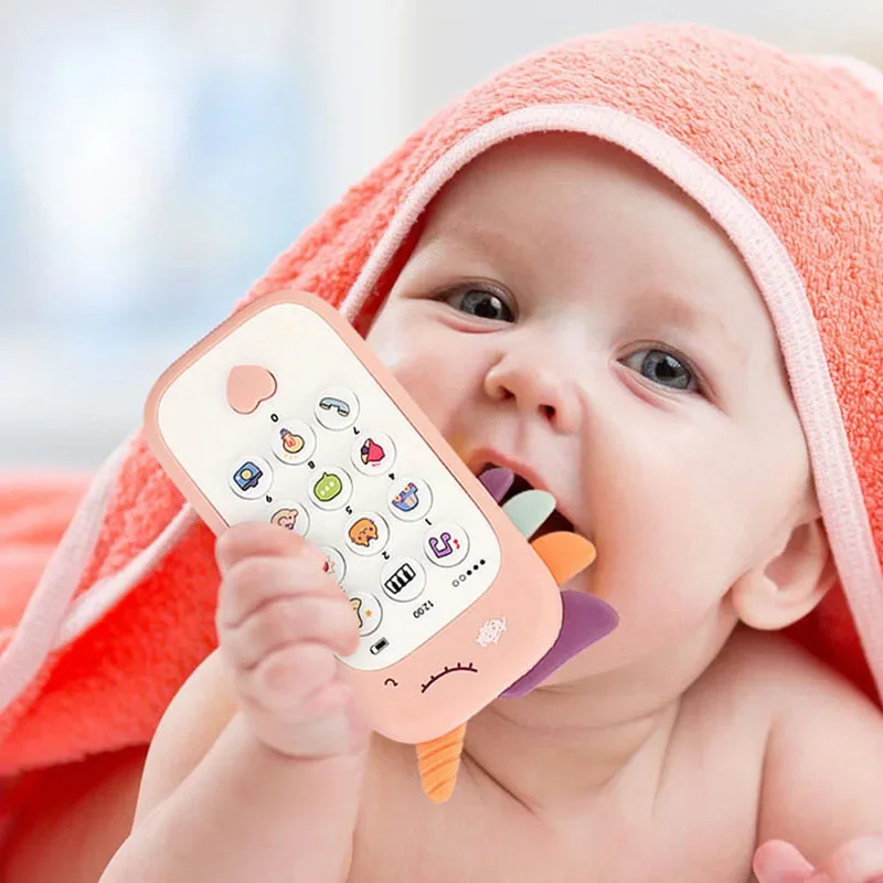 Baby Phone Toys Cute Telephone Teether Musical Voice Toy Early Educational Learning Machine Electronic Children Cellphone Gifts 3