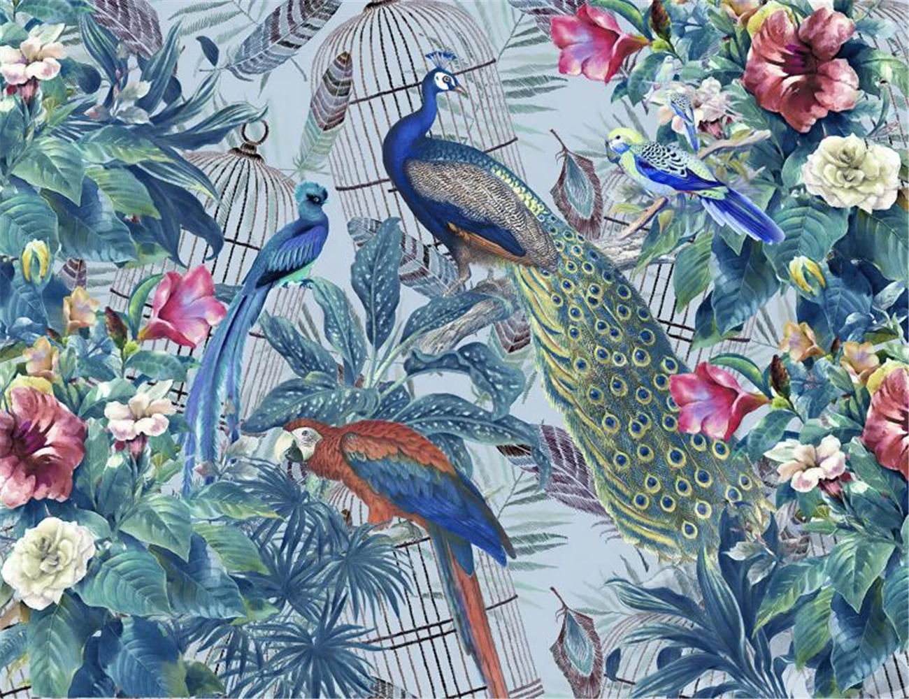 Custom Southeast Asia Animal Wallpaper living room bedroom decoration mural wall papers home decor home improvement papel pared