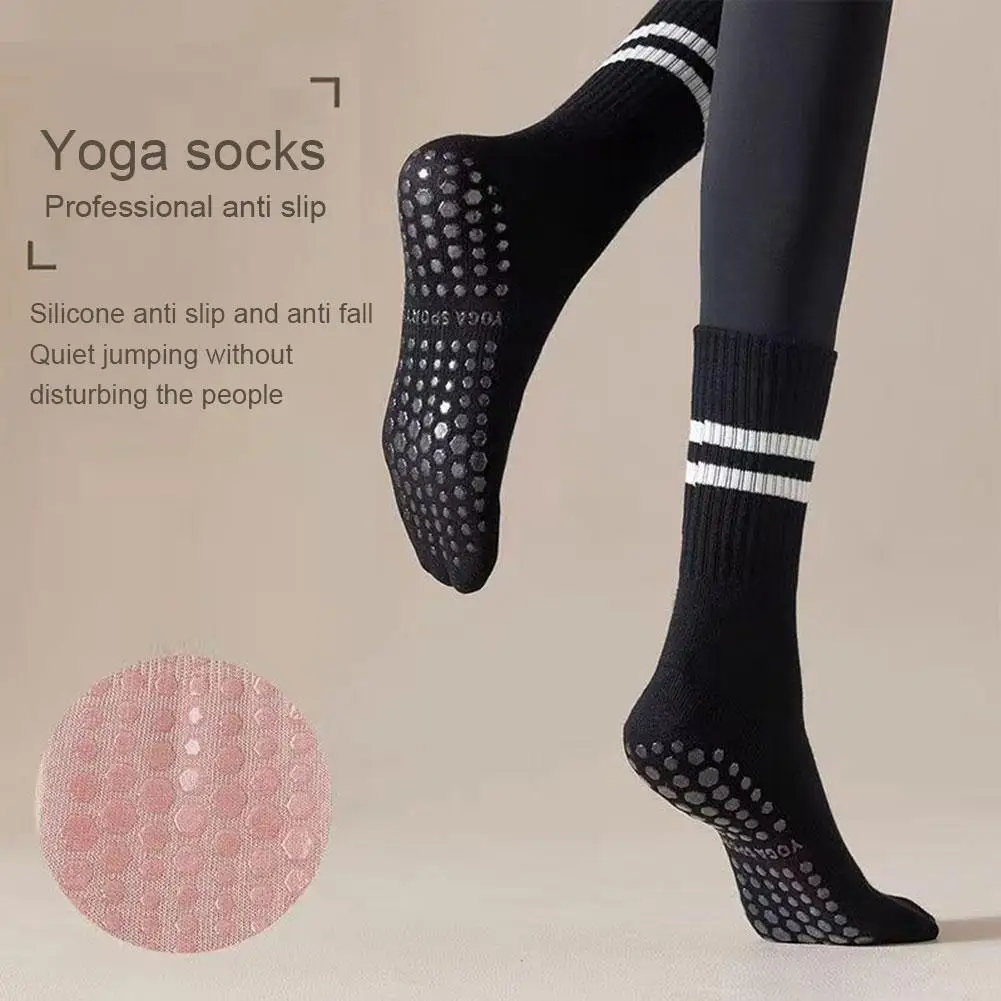 

1 pair Yoga Socks Women Cotton Tie-dyed Silicone Non-slip Grip Towel Sock Pilates Low-ankle T1I1