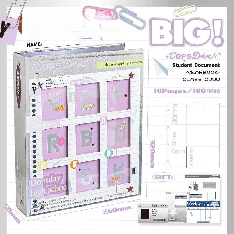 NSD2023限定　12インチアルバムカバー INS Pink Black lace plaid Photo Album Ins Korea Idol Star