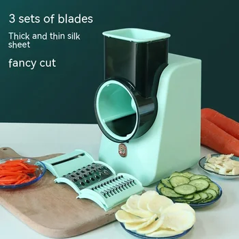 Household electric vegetable cutter drum multifunctional shredding automatic multi-purpose kitchen vegetable cutter