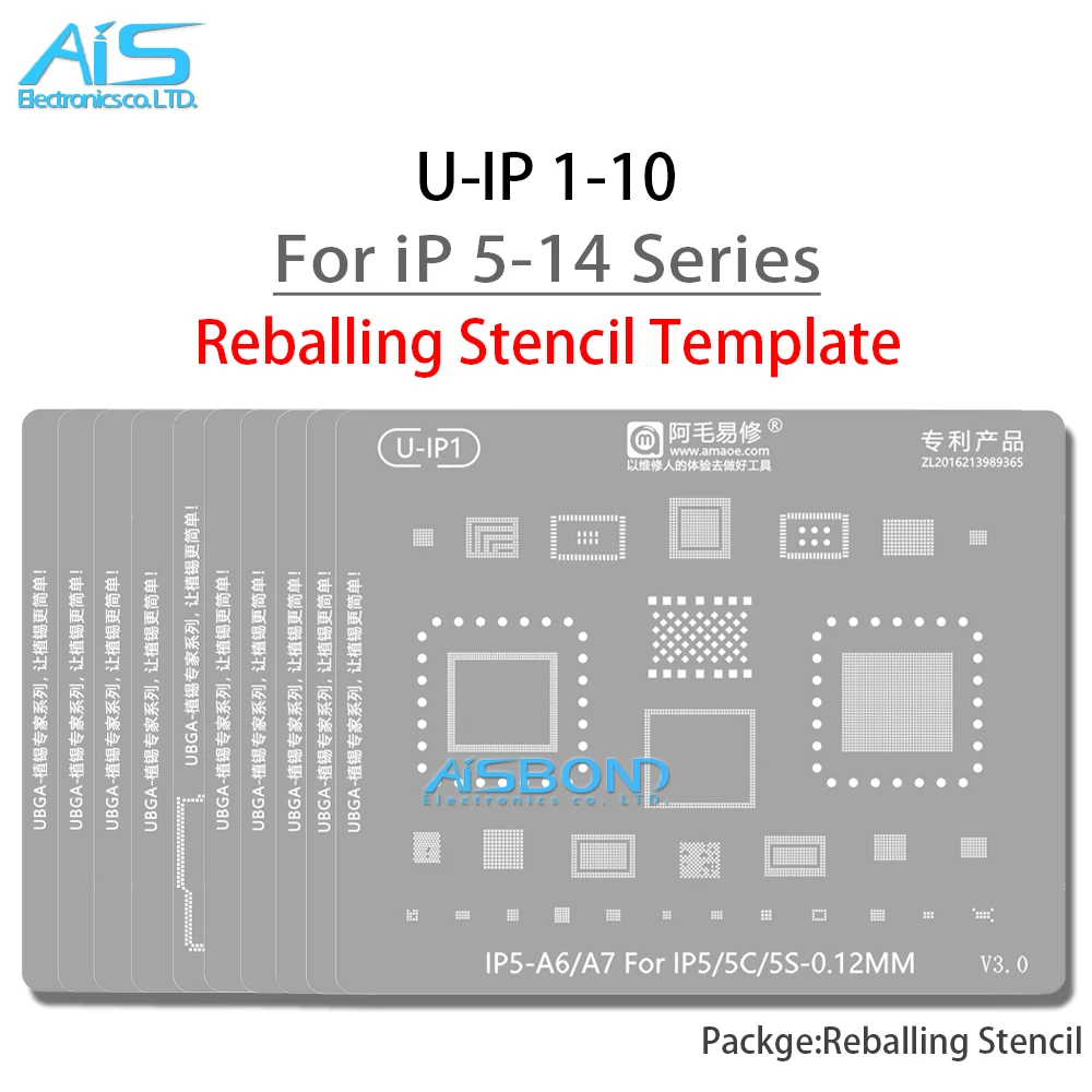 Bga Reballing Stencil Per Iphone 14 Plus 11 Pro Max 12 13 Mini X Xs Xr 8 8P 7 6S 6 5S 5C 5 A16 A15 A14 A13 A12 A11 A10 A9 A8 Cpu
