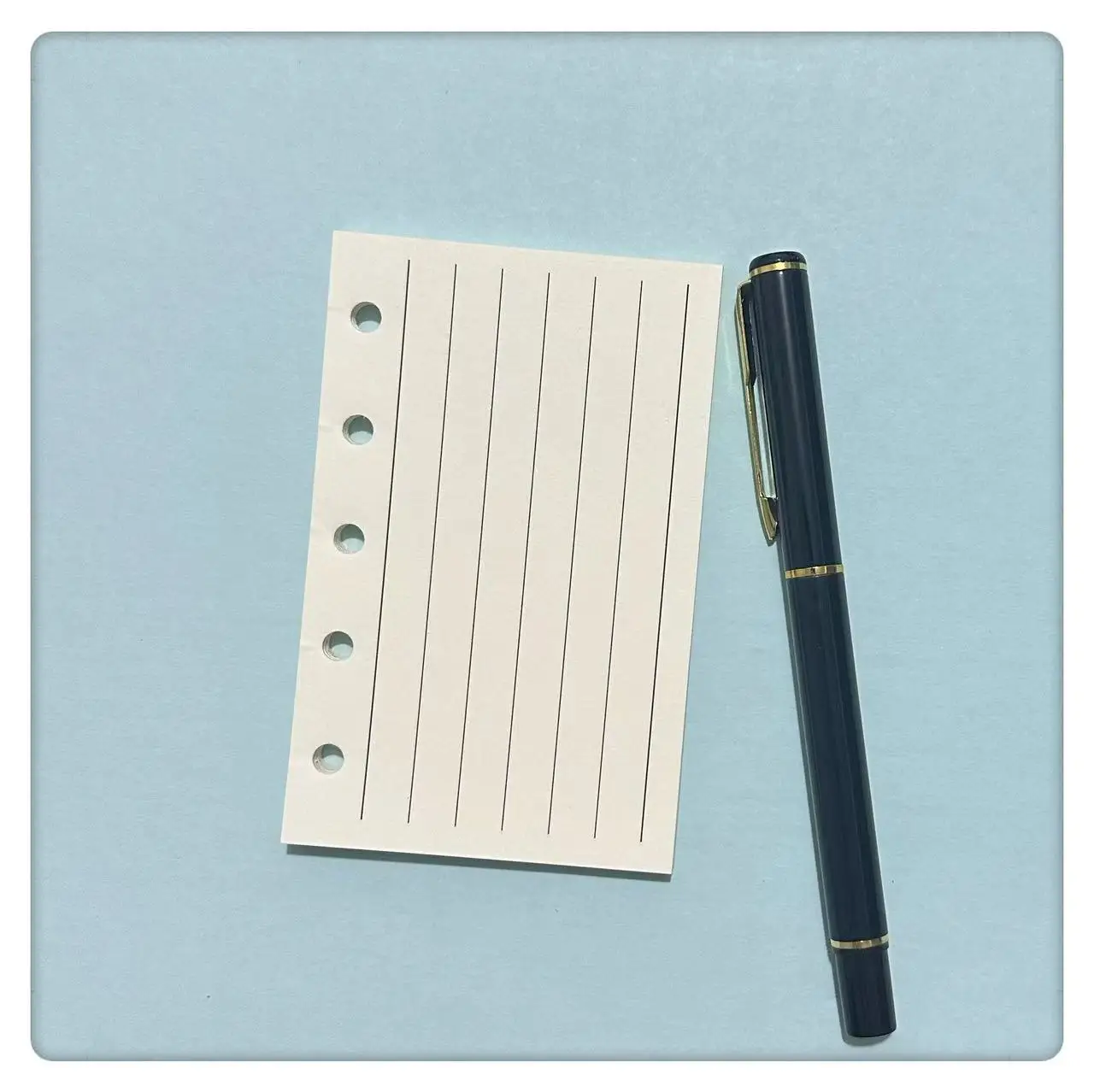 M5 40Sheet Loose Leaf Inner Page Mini ledger Replacement Core 5 Hole Weekly Plan ,One Page Per Day ,Blank ,Line Grid