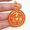 Feng Shui Ancient China 3 Celestials Protection Shield Amulet Keychain 4