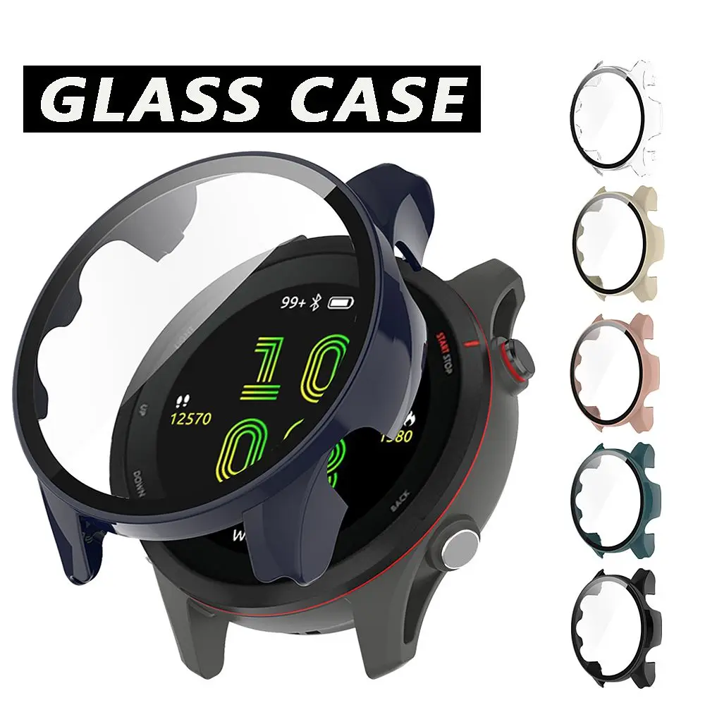 Premium Protective Hard Case with Full Coverage Glass for Watches - Durable PC Frame Shell