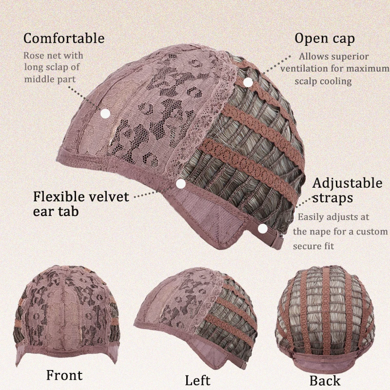 Synthetic Shoulder Length Body Wave Brown Wig for Women Daily Use Heat Resistant Brown Wigs with Neat