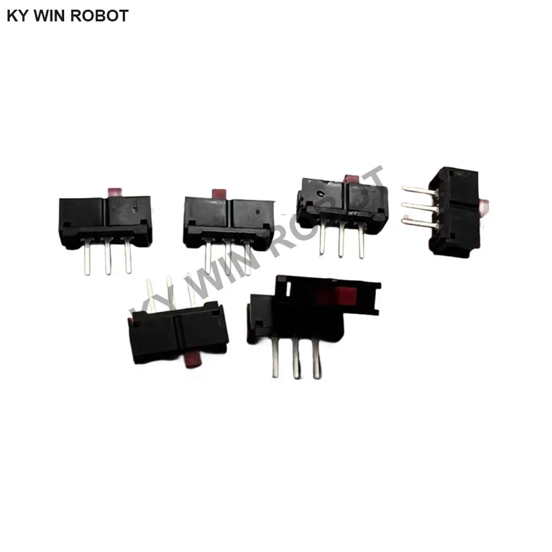 

5pcs/lots Imported EG1218 Micro Toggle Switch 3-pin 2-position Full Plastic Slide Toggle 1-position Red Handle