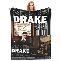 Drake Take Care Album Blankets Flannel Printed Hip Hop Rapper Drizzy Cozy Soft Throw Blankets for Bedding Office Rug Piece 1