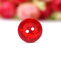 14mm 50PCs Resin Sewing Buttons Scrapbooking Round Red 2 Holes Costura Botones bottoni botoes CB0058 diy  buttons for crafts 1