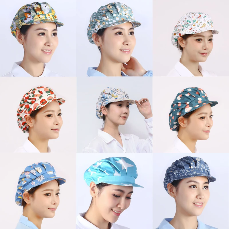 

Flower shaped cafeteria, restaurant mesh, breathable food hat, dustproof work hat, kitchen stir fry, hair loss prevention, smoke