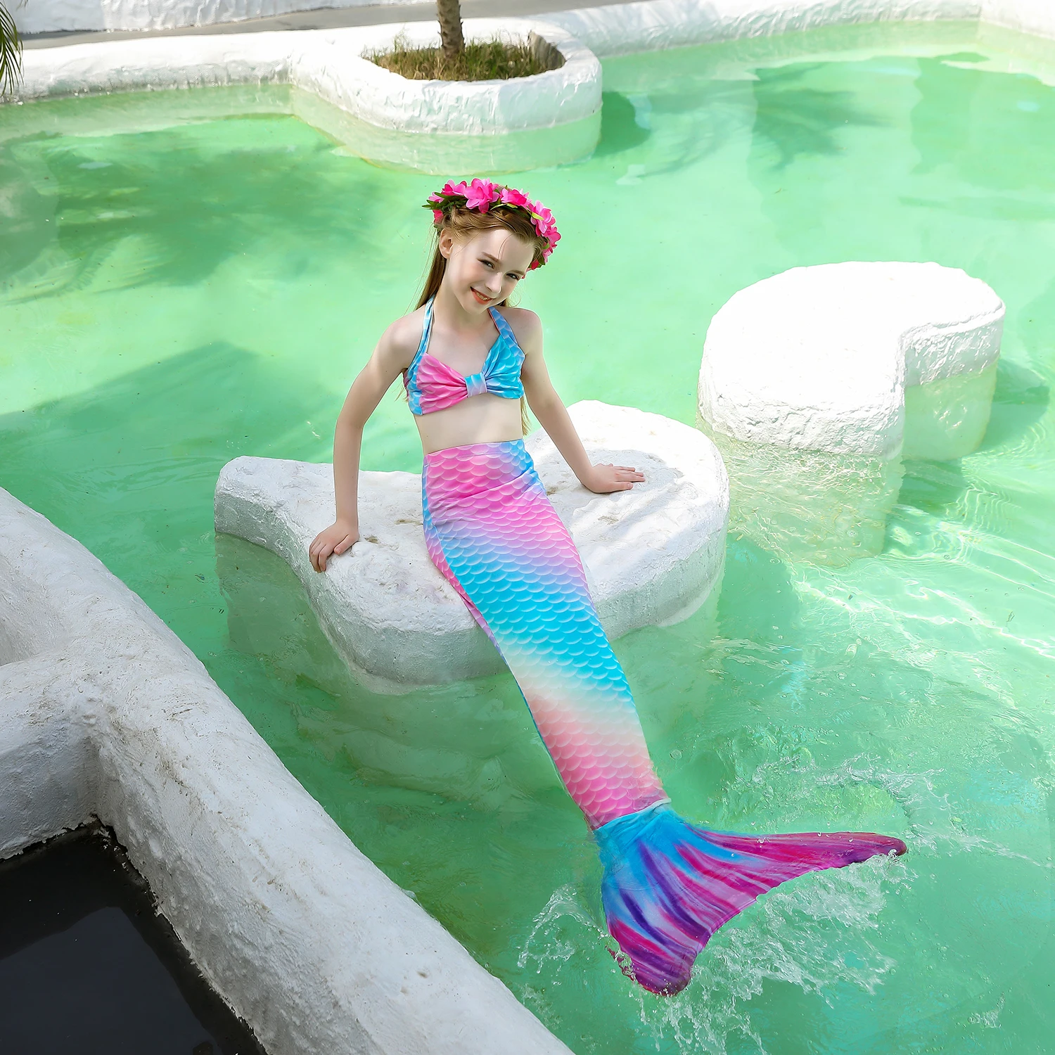 sexy halloween costumes for women Girls Swimsuits Mermaid Tail Cosplay Mermaid Costume Swimming With or No Monofin Kids Swimmable Children Swimwear Dress vampire costume women