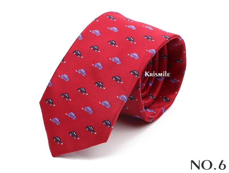 Neue Jacquard 6 cm Schlanke Krawatte Für Männer Mode Auto Hund Affe Muster Krawatte Rot Blau Lila Täglichen Verschleiß krawatte Hochzeit Party Geschenk – Detail 8