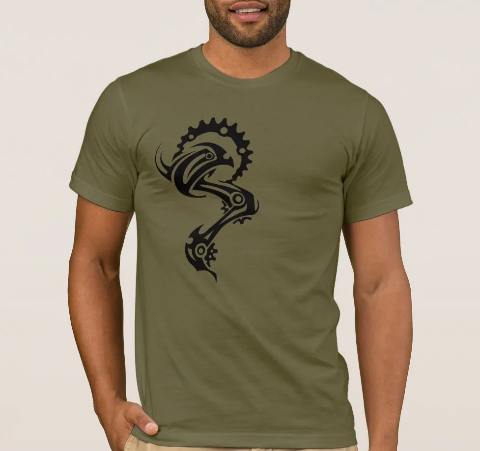 

Personalized Bicycle Tribal Tattoo Road Bicycle Riding Gift T Shirt New 100% Cotton Short Sleeve O-Neck T-shirt Casual Mens Top