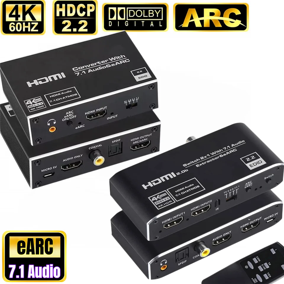 分配器・切替器 4K HDMI ARC/eARC TV Adapter 4K HDMI ARC/eARC Audio Adapter Converter-BUNGPUNG