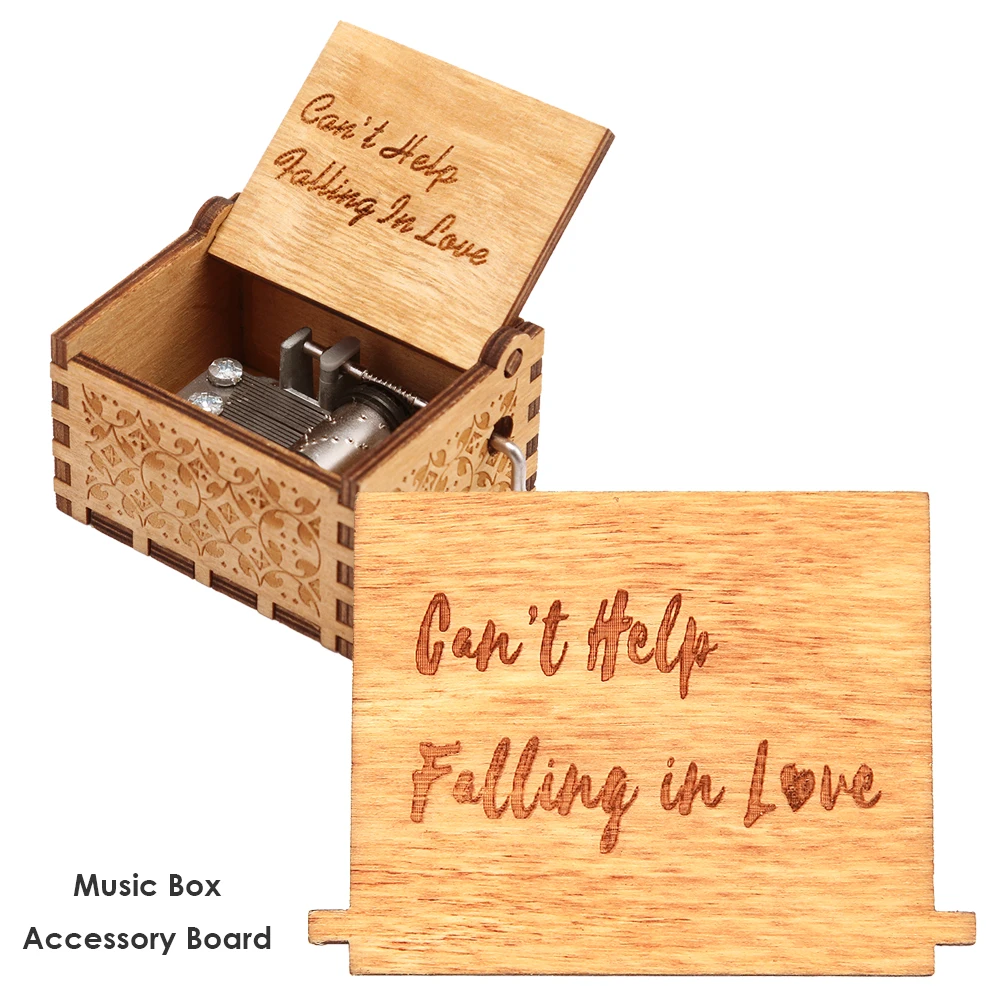 Wooden Hand Cranked Music Boxes Excellent Birch Plywood Home Decor Creative Christmas Party Gift Household Ornament 2