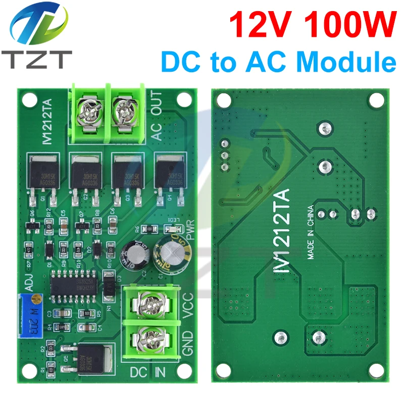 Trasformatore inverter di potenza DC-AC da 100 W DC 12V a AC 12/24V Generatore di segnale a onda quadra Regolatore di tensione Scheda convertitore di potenza - immagine 6