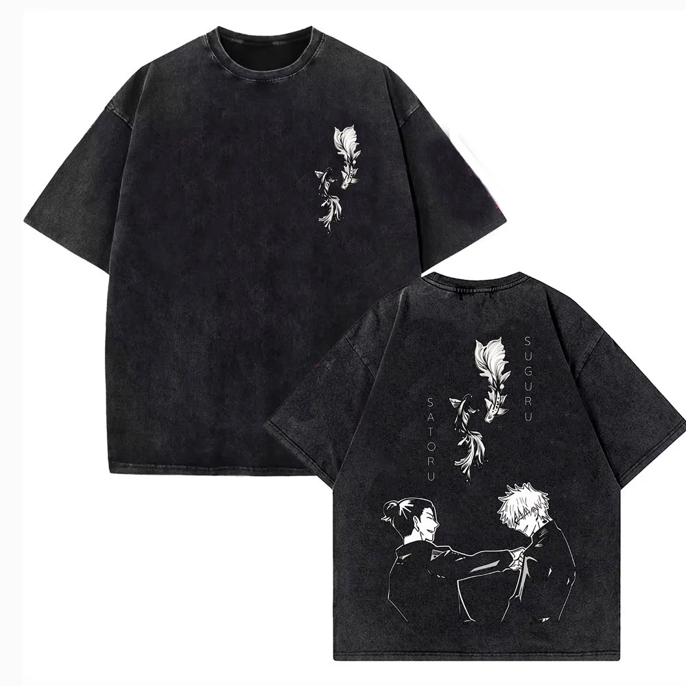 Jujutsu Kaisen Gojo Satoru Vintage Graphic Cotton T-Shirt - Unisex Short Sleeve Tee