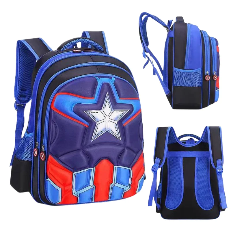 Children Backpack 3 Compartments for Ages 3-12 Inspired by Five-Pointed Star