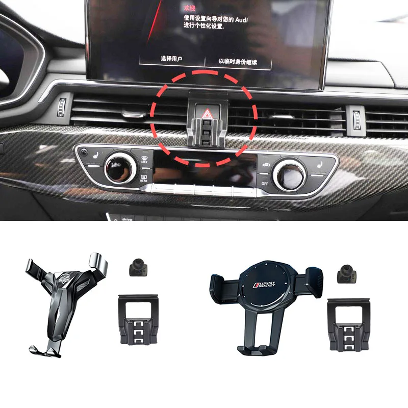 

Car Phone Holder For AUDI A4 B9 A5 2017 2018 2019 2020 2021 2022 Fixed Bracket Base Special Car Phone Mounts Wireless Charging