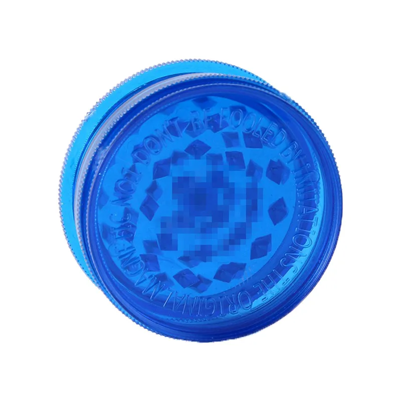 60mm 2 Layer Plastic Tobacco Herbal Grinder Accessories Cigarette Crusher Display Box Cutter Mill for Smoking herb grinder