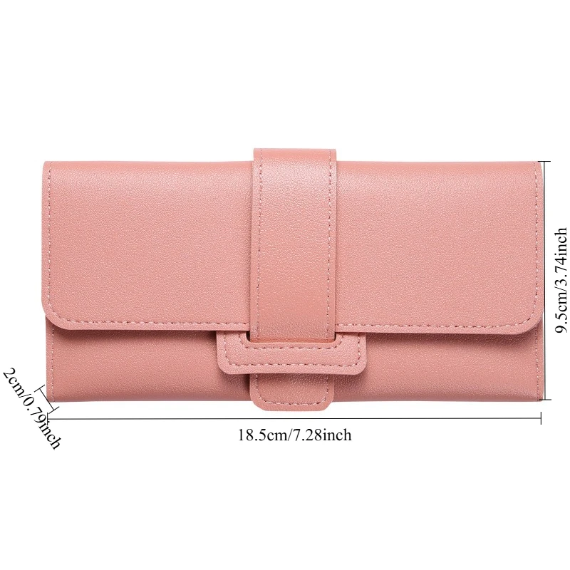 1PC Women's Double Fold Wallet with Snap Button,Multi Functional Coin Wallet, Multi Functional Card Bag, Can Be Carried with You