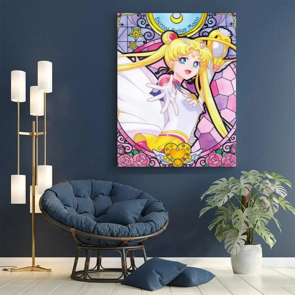 S-Sailor-M-Moon-Girl 포스터 클래식 애니메이션 포스터, 멋진 벽 스티커, 거실 바 장식 아트 벽 스티커