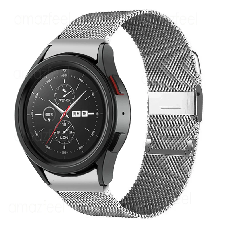 

Браслет без зазора для Samsung Galaxy Watch 6 5 4 44 мм 40 мм, металлический ремешок для Galaxy Watch 5 Pro 45 мм, ремешок с изогнутым концом адаптера