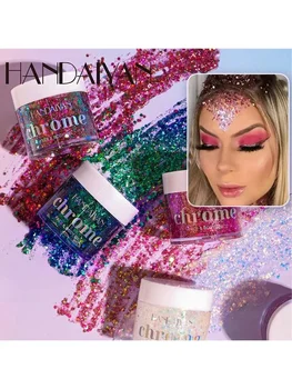 Heallor HANDAIYAN 6 Colors Upgraded Glitter Paste Chameleon Flash Cream Eye Hair Body Face Glitter Gel Art Festival Party Glitte - Thumbnail 8