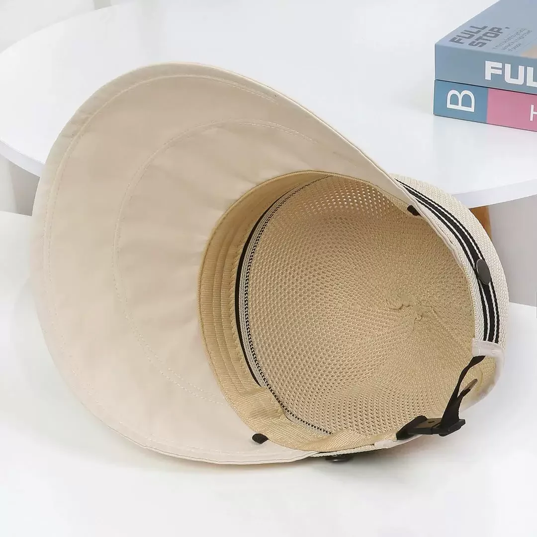 Women Summer Fisherman Hat Big Brim Breathable Sun Protection Outdoor Beach Cap