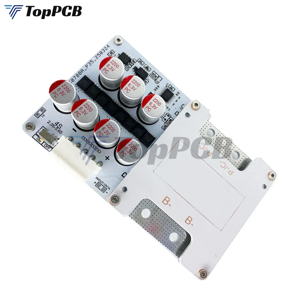 Panneau de protection batterie LiFePO4 4S 200A avec équilibreur actif, câbles de puissance et connecteurs
