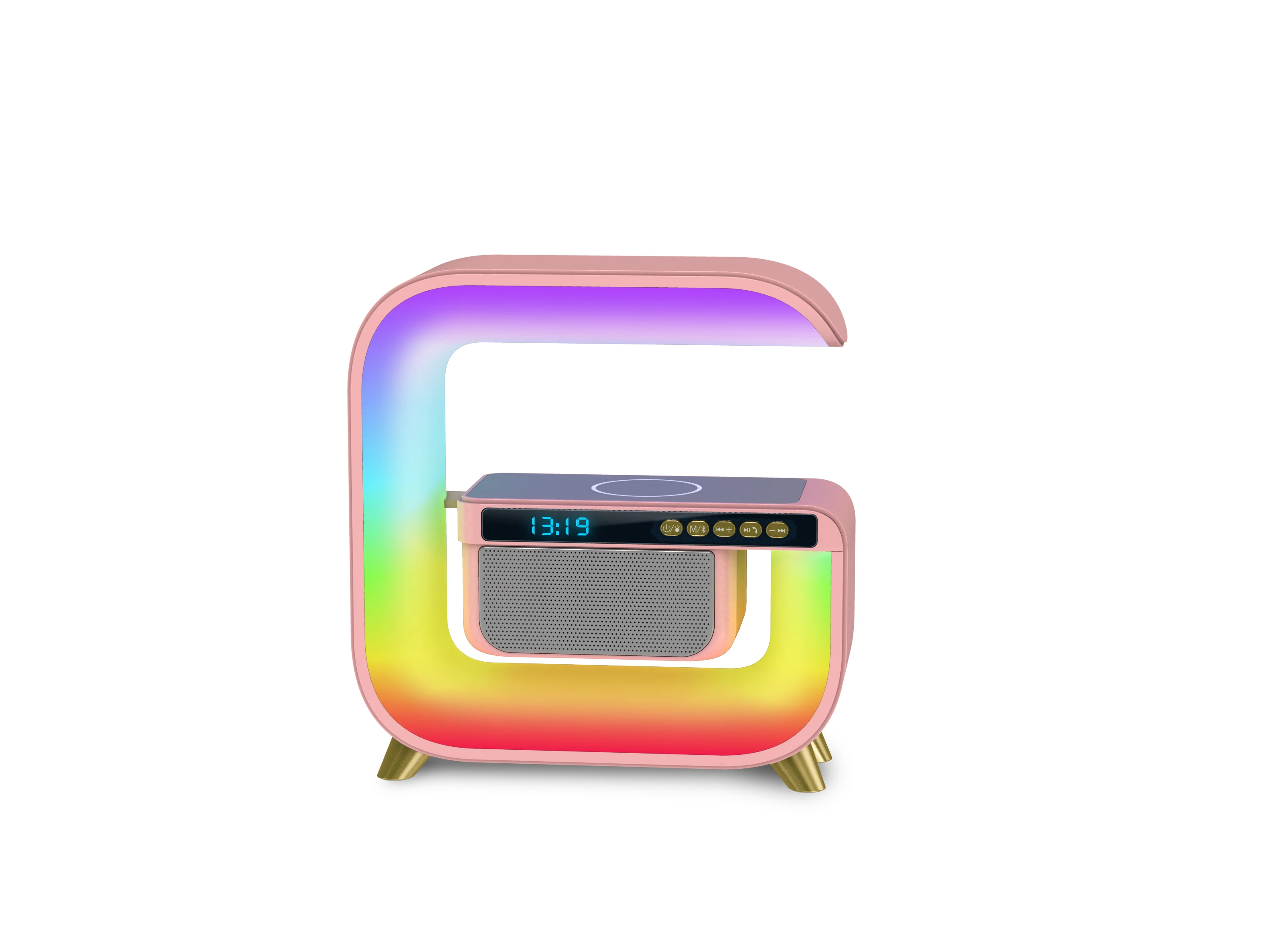 

New G3 Wireless Speaker Multifunctional Alarm Clock Colorful Multiple Controls Bluetooth Wireless Charging RGB Light