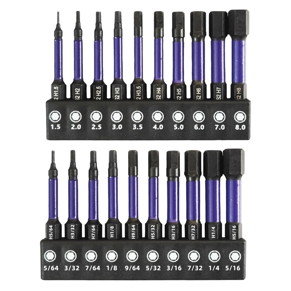 

20*Magnetic Impact Hex Head Drill Bit Set 1/4 Shank Screwdriver Bit Magnetic Screw Driver Extension Adapter Repair Hand Tools