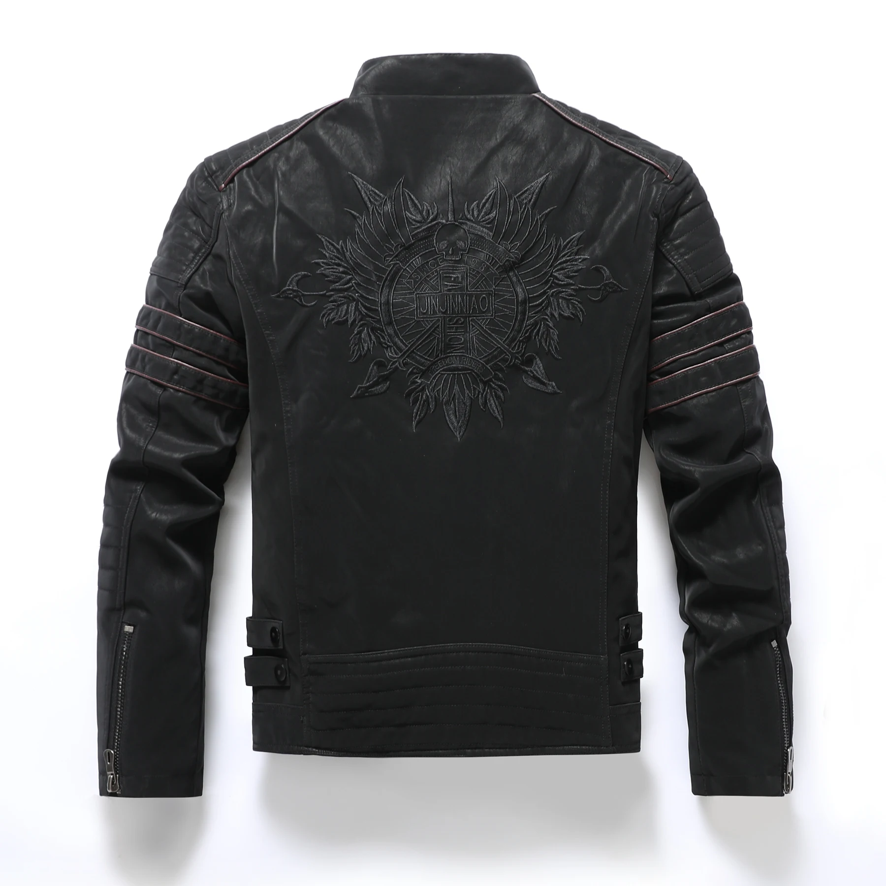 Men Coat Winter Leather Jacket Genuine Men's Clothing Casual Jackets Coats Faux Leather Vintage Biker Jacket Men Windproof - 5