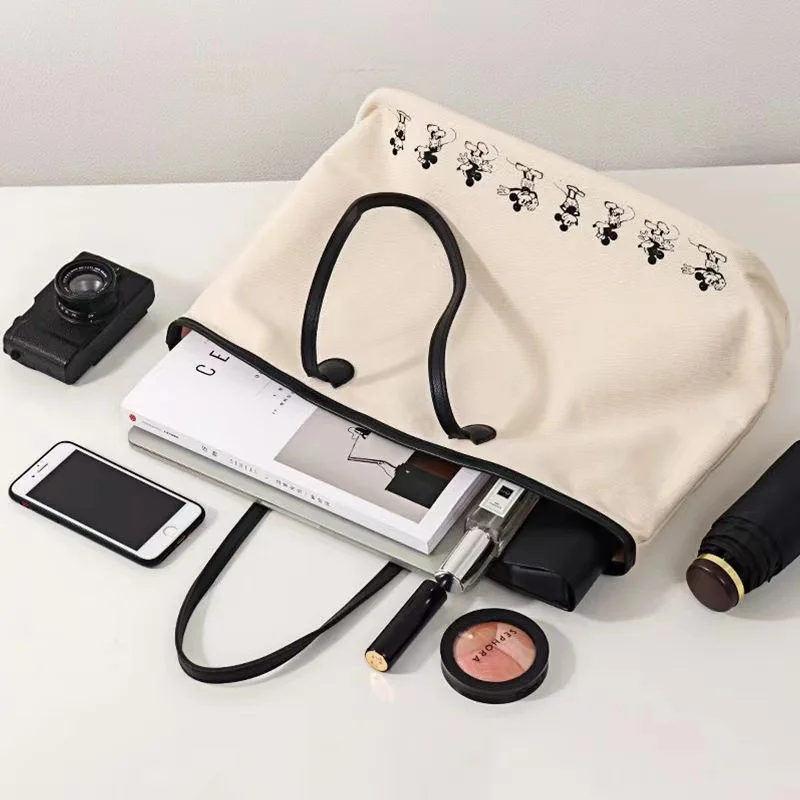 Disney Mickey New Women's Shoulder Bag Luxury Brand Fashion Women's Handbag High Capacity Women's Bag High Quality Canvas Bag