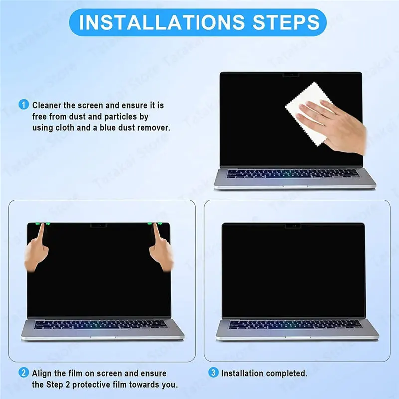 Removível Filtro de Privacidade Magnético para Macbook Pro 15 Protetor de Tela Anti-spy Film Privacy Protection 154 A1398 A1707 A1990 - Imagem 4