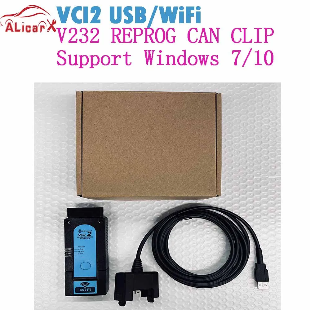 Nuovo Wifi Vci2 Per Renault Can Clip Con Software V232 Ultimo Modello Strumento Diagnostico Automatico Nuova Interfaccia Per Renault Cancelllip Odb2