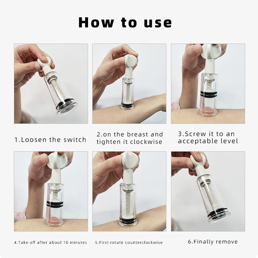 Vacuum Cupping Device Manual Rotating Cupping Vacuum Suction Cup Breast Nipple Sucker Body Massager Anti Cellulite Massager 1PC
