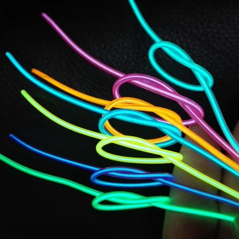 

5m/lot EL Cold light fluorescent dance light luminous decorative lines LED luminescence line EL line fluorescence Wire yal#