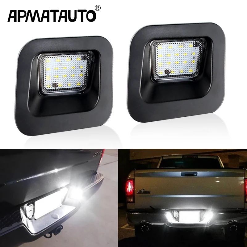 2Pcs Car Led License Plate Lights For 2003-2018 Dodge Ram 1500